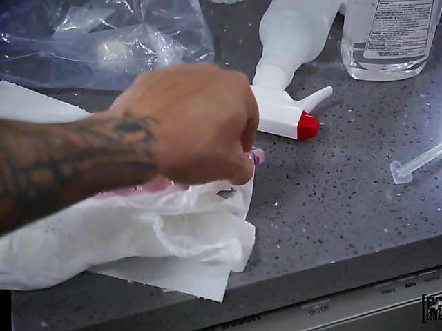 Pink panties anal from your point of view with oil filled Vienna Rose