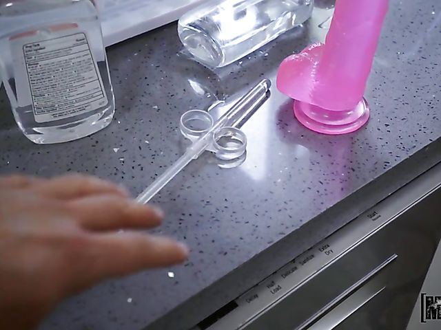 Pink panties anal from your point of view with oil filled Vienna Rose