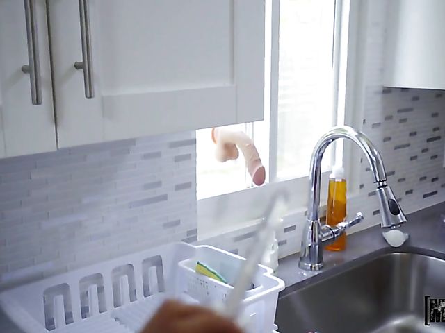 Pink panties anal from your point of view with oil filled Vienna Rose