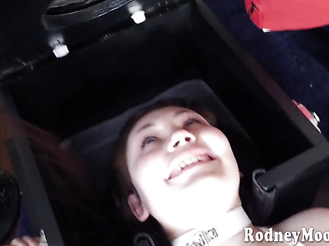 Human toilet play with submissive Lenna Lux sucking balls, rimming and getting a mouthful of cum