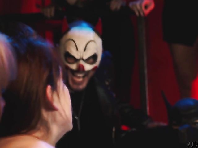 Submissive teen Maya Kendrick gets anal fucked in public by Steve Holmes and Dana DeArmond