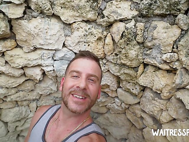 Beach pick up and public nudity for money with cute waitress Paris White