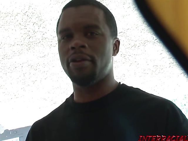 August sucking BBC in the pool and getting railed