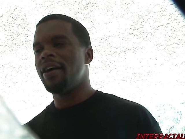 August sucking BBC in the pool and getting railed