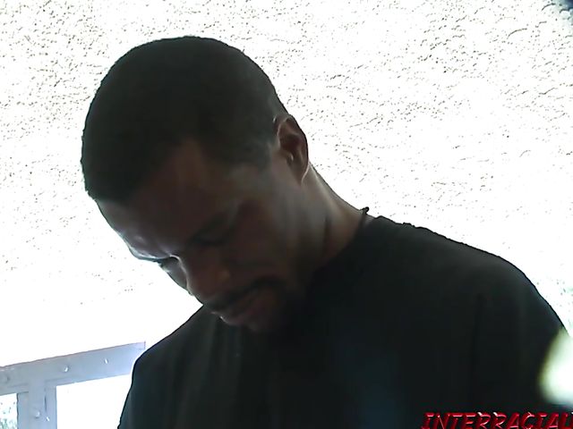 August sucking BBC in the pool and getting railed