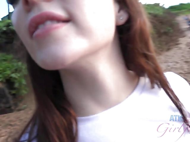 Aliya Brynn - Smoking teen pissing and sucking at the beach