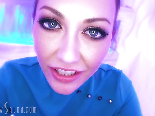 Adira Allure - Blowjob swallow in POV with eyes wide open