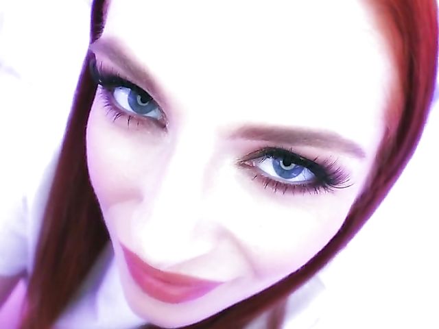 Blue-eyed redhead blowjob and POV swallow with glamorous Maya Kendrick