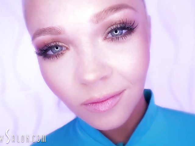 Perfect blowjob in blue with POV beauty Kay Carter