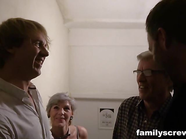 Incredible old young orgy in the swinger club