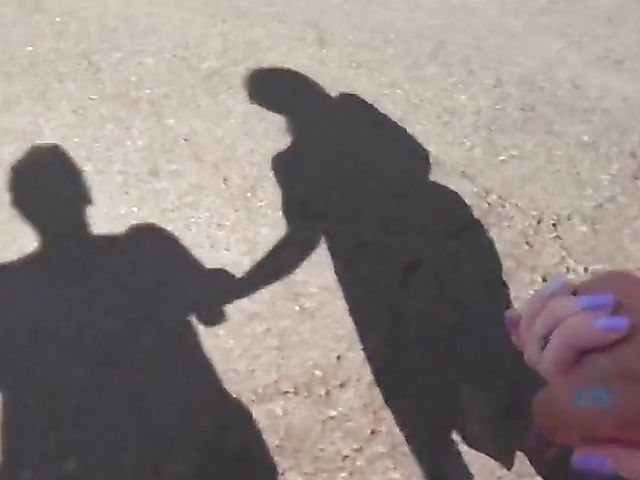 Outdoor POV and beach fun with naughty girlfriend Melody Marks