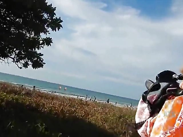 Outdoor POV and beach fun with naughty girlfriend Melody Marks