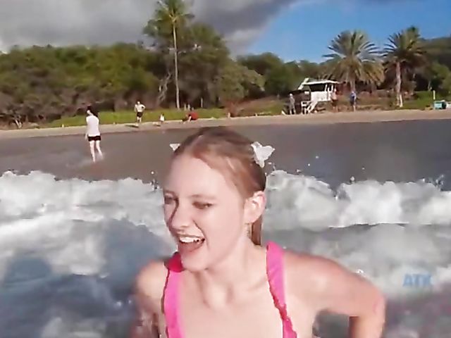 Outdoor POV and beach fun with naughty girlfriend Melody Marks