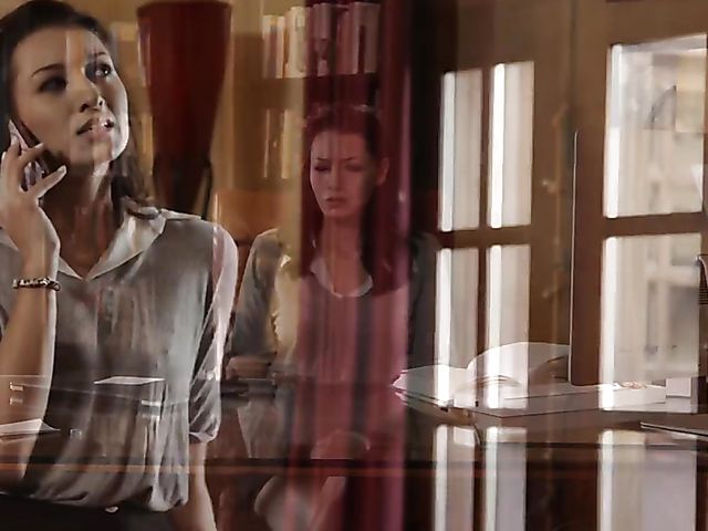 Bedroom love scene with natural boobs brunette Bella Rolland