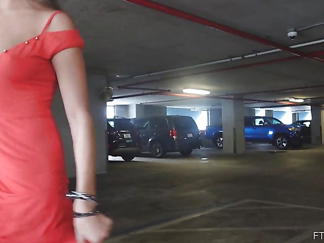 Public flashing and spreading with MILF stunner Karina