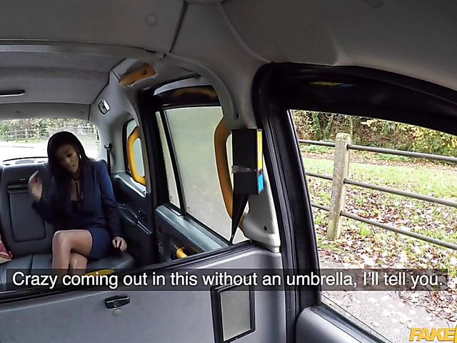Fake taxi ebony Asia Rae takes white driver's cock in the backseat