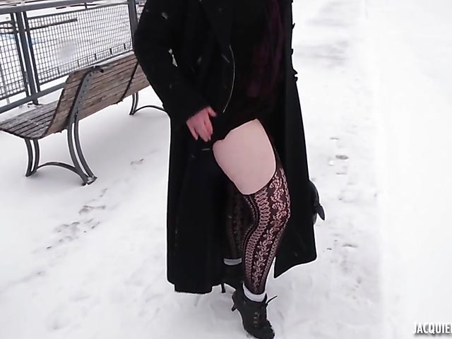 Sex with chubby lingerie lady featuring French Canadian Lizbeth