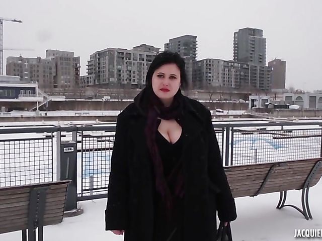 Sex with chubby lingerie lady featuring French Canadian Lizbeth