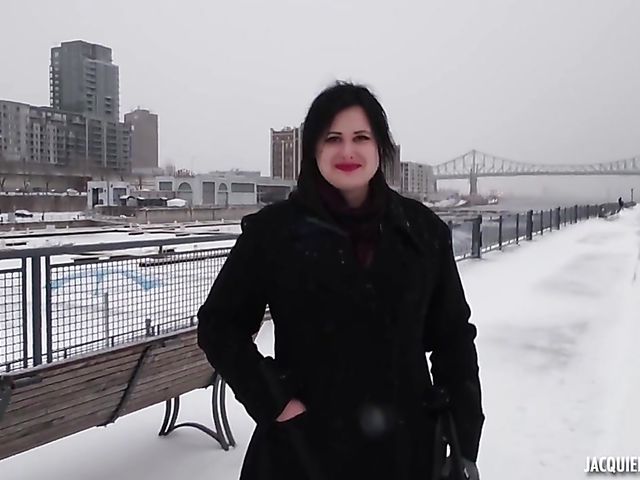 Sex with chubby lingerie lady featuring French Canadian Lizbeth