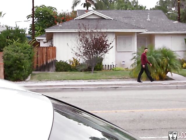 Public slut in red stockings Edible Aubrey gets screwed