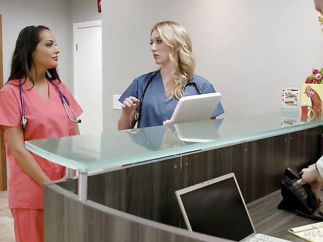 Lesbian doctor love in the hospital with Riley Reyes and Sofi Ryan