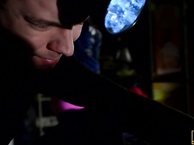 Amirah Adara anal in black stockings in the garage at night