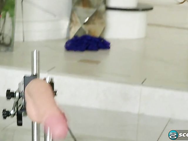 POV machine fuck with mature sex toy addict Micky