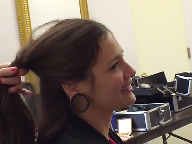 Flirty adult model Luna Lovely doing double penetration porn