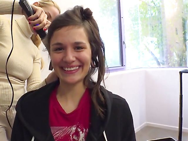 Flirty adult model Luna Lovely doing double penetration porn