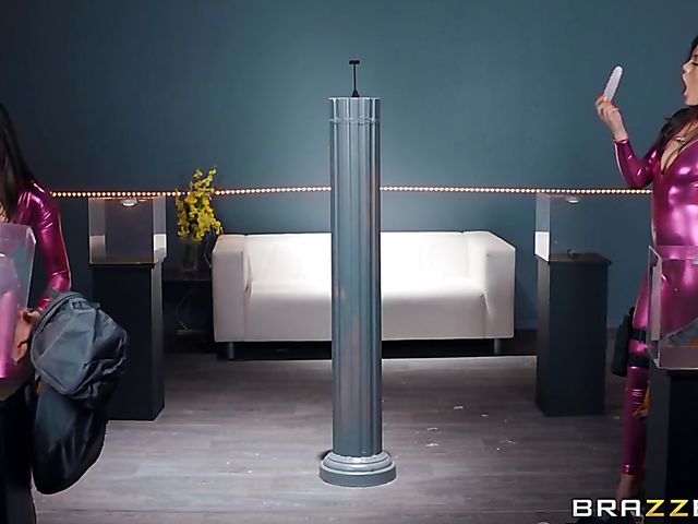 Kendra Spade - Asian squirting sex session in shiny spandex