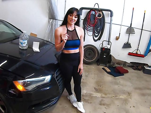 Leila Larocco - Fitness instructor and car mechanic have hot sex