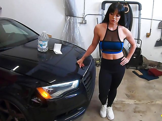 Leila Larocco - Fitness instructor and car mechanic have hot sex