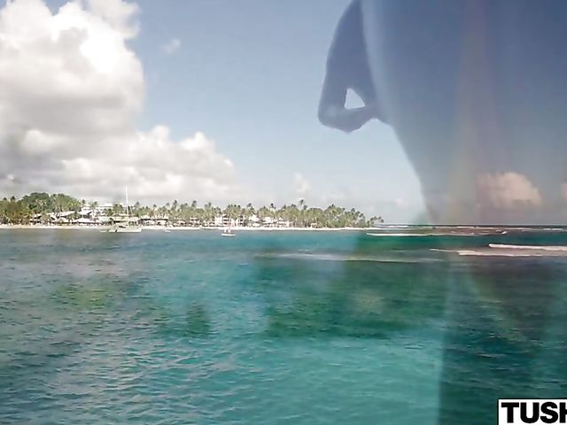 Lady Dee -  Stunning brunette anal session by the pool