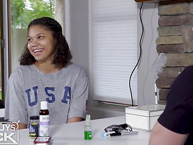 Young interracial lovers Jeremy Barker and Michelle Anderson meet and fuck