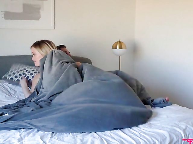 POV FFM three-way with girls in mini skirts Aften Opal and Katie Kush