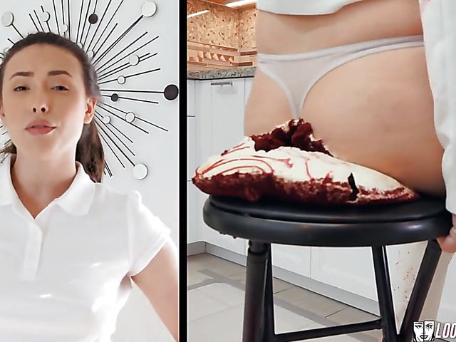 Wet and messy fucking in the kitchen with dirty ass Casey Calvert