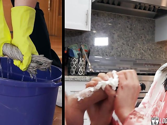 Wet and messy fucking in the kitchen with dirty ass Casey Calvert