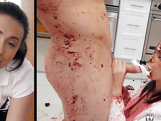 Wet and messy fucking in the kitchen with dirty ass Casey Calvert