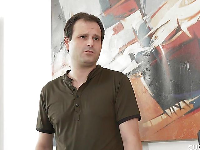 Cuckold humiliation at work with big titted Alison Avery