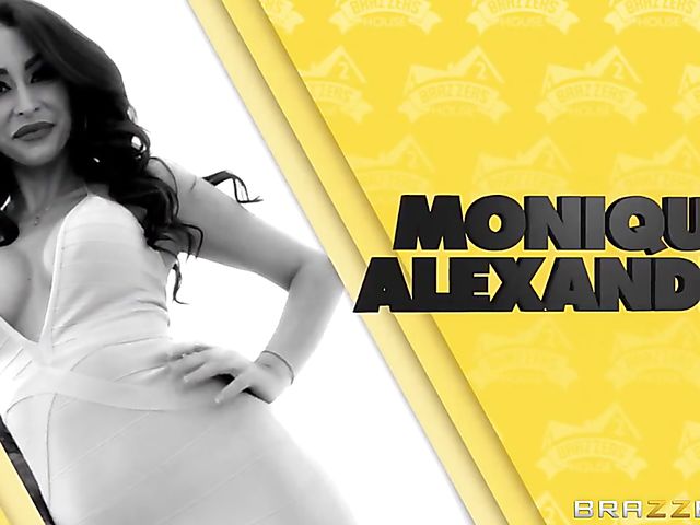 MILF pornstar Monique Alexander fucking in her classy fishnet stockings