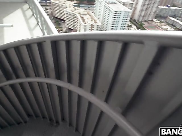 Jessie Saint - Small pretty blonde blowjob in bed and on the balcony