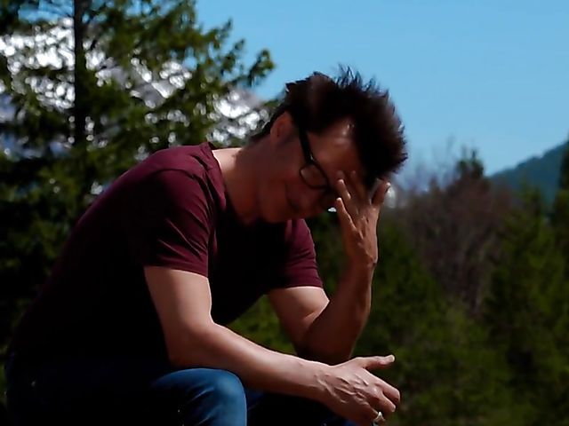 Big tits outdoor fun in the mountains with voluptuous Angel Wicky