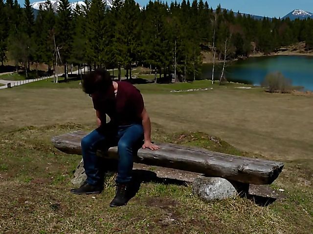 Big tits outdoor fun in the mountains with voluptuous Angel Wicky