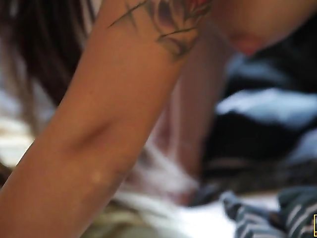 Doggystyle pussy pounding and missionary anal with pierced lip babe Kristen Plant