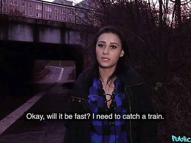 Public agent picks up Slovak brunette Klaudia Diamond and fucks her snatch