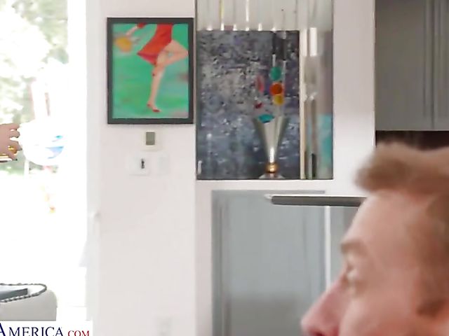 Blonde cute MILF Aaliyah Love fucking in new lingerie