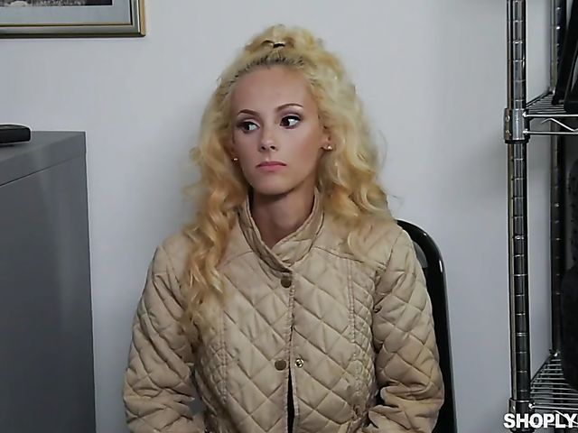 Shoplifting is a sin and tiny petite blonde Sadie Hartz pays a heavy price for it