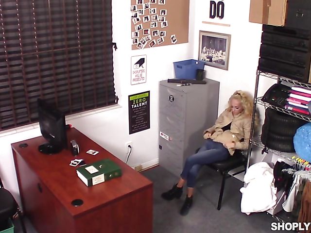 Shoplifting is a sin and tiny petite blonde Sadie Hartz pays a heavy price for it