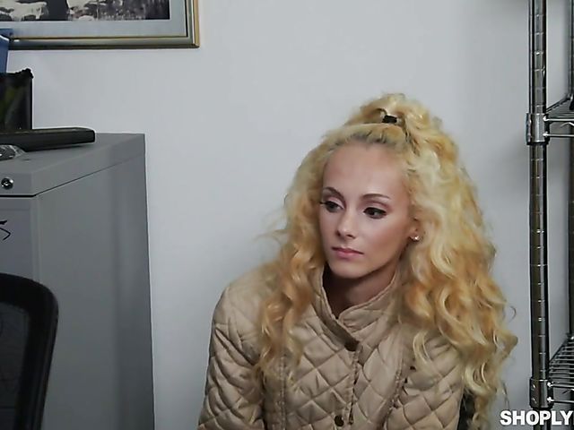 Shoplifting is a sin and tiny petite blonde Sadie Hartz pays a heavy price for it