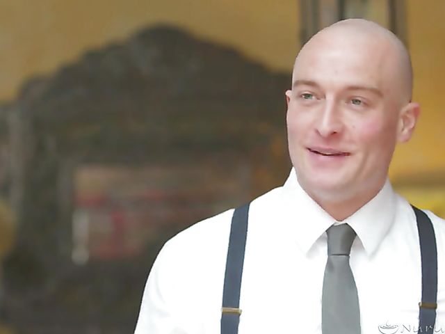 Big tittied Sofi Ryan and her husband's boss Zac Wild get nude for oily nuru massage fuck